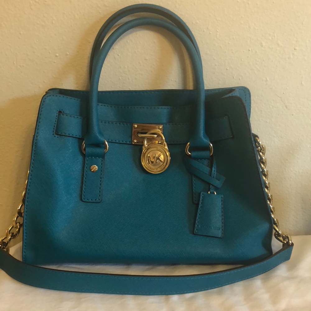 Michael Kors saffiano leather medium Hamilton bag